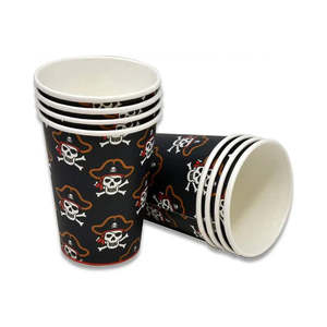 Plastic Paper Cups: Pirate Party Cups - 10pk