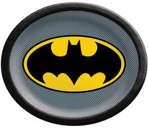 Disposable Plates: Batman Party Large Oval Paper Plates (8)