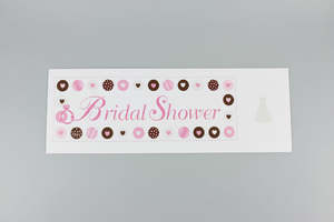 Banners: Bridal Shower Banner Pink Foil