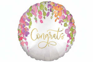 Foil Balloon 18" Congrats Floral