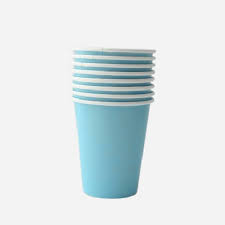 Plastic Paper Cups: Pale Blue Paper Cups 266ml (20pk)