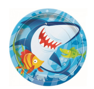 Disposable Plates: Fin Friends Shark 7" Paper Plates (8)