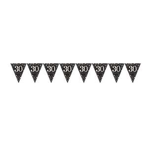 Banners: Happy 30th Birthday Prismatic Pennant Banner