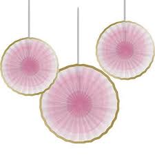 Fans: Pink Paper Fans (3)