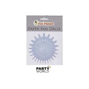Fans: White Paper Fan Deco - 40cm