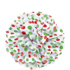 Puff Balls Honeycomb: Red & Green Puff Ball - 35cm