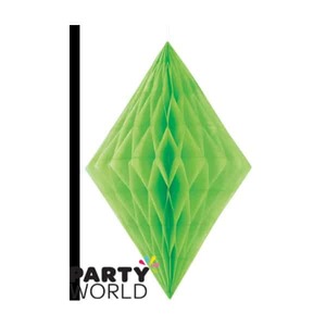 Lime Green Diamond Paper Decoration (14inch)