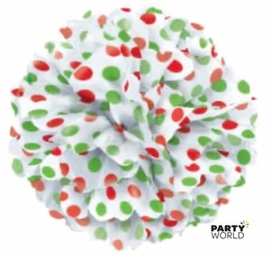 Puff Balls Honeycomb: Orange and Black Dot Puff Ball - 35cm