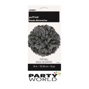 Tissue Puff Ball - Black  38cm