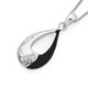 Sterling silver synthetic onyx &amp. Cubic zirconia pendant