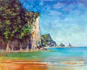 Cliffscape Luke Hollis, NZ Landscape Paintings