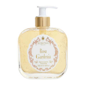Santa Maria Novella: 1221 Rosa Gardenia - Liquid Soap - Glass Pump Bottle