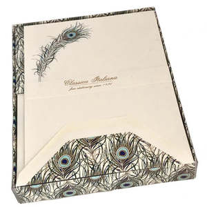 Writing Set - Peacock Feather