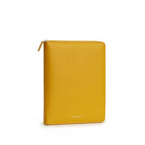 Desk Accessories: CM - A5 Albert Portfolio w zip - Canary Yellow