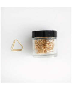 Scissors: Gold Paper Clips - Triangle (jar of 30)