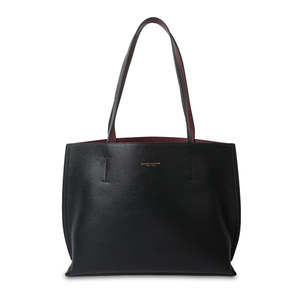 CM - Tote - Tina Tote Bag - Black/Burgundy