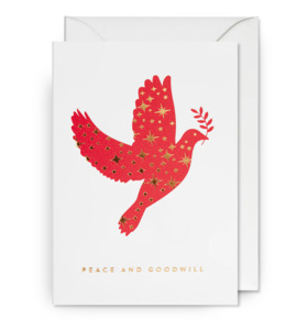 Christmas Card - Peace & Goodwill Dove