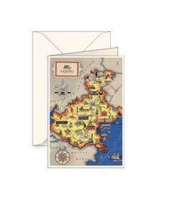 Greeting Cards: Card T - Map of Veneto