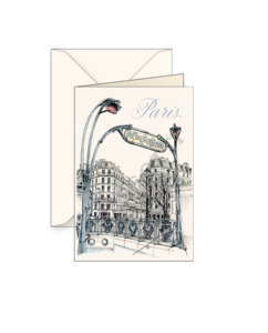 Greeting Cards: Card T - Paris Metro