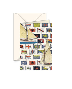 Card T - Nautical Flags w Yachts