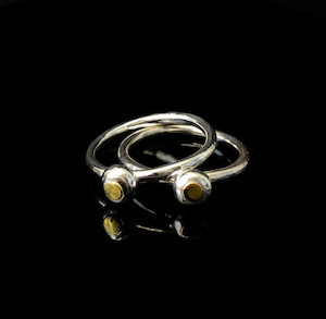 Petite Ball Rings Patina Jewellery