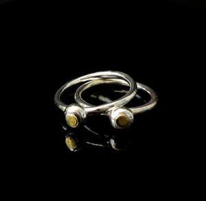 Products: Petite Ball Rings Patina Jewellery