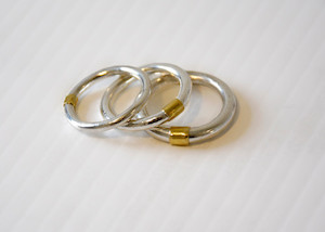 Pure Silver / 22k Gold Wrap Ring Patina Jewellery