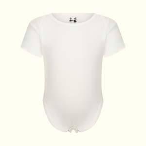 Organic Cotton Short Sleeved Bodysuit – Natural