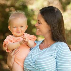 Organic Cotton Bodysuits: Organic Cotton Peach Ruffled Bodysuit