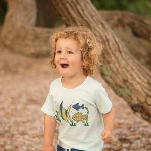 Organic Cotton Happy Fish Tee Shirt