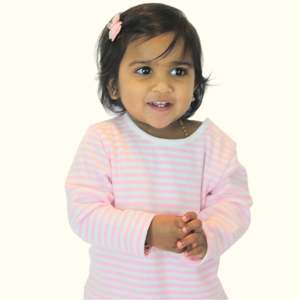 Organic Cotton Tops: Organic Cotton Tee Shirt – Pink and White Stripes