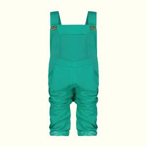 Organic Cotton Jumpers Vests: Bush Green Denim Dungarees