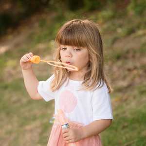 Organic Cotton Dresses: Peach Tulle and Organic Cotton Dress