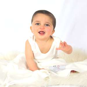Clearance: Organic Cotton Natural Stretch Baby Blanket