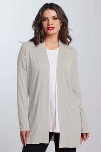 Cardigans: PAULA RYAN ESSENTIALS Edge to Edge Cardigan - MicroModal Champagne