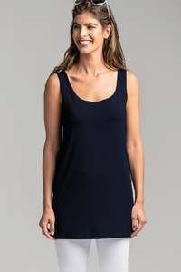 Singlets: PAULA RYAN ESSENTIALS Easy Fit Singlet - Long - Merino