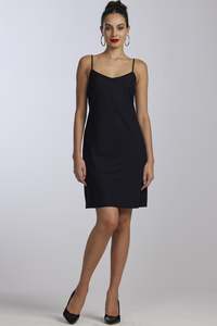 Outlet: PAULA RYAN Slip Dress Microjersey - Black