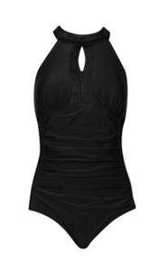 PAULA RYAN Zip Front Swimsuit