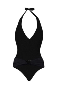 Swimwear: PAULA RYAN Deep V Belted Swimsuit