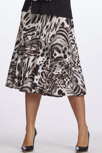 Skirts: PAULA RYAN Flared Hem Skirt - Aria Print