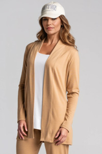 PAULA RYAN Edge to Edge Waisted Cardigan - Merino Camel