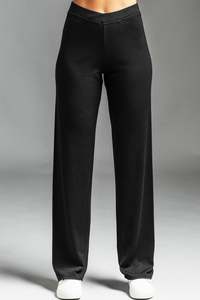PAULA RYAN Straight Leg Lounge Pant - Merino TALL Black