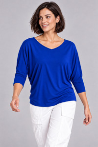 Tops: PAULA RYAN Batwing Top EcoVero - Santorini