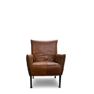 Collection Evan John Philp: Hugo Steel Armchair - Leather