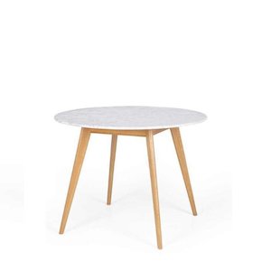 Radius Dining Table - Marble 1m Dia - Oak