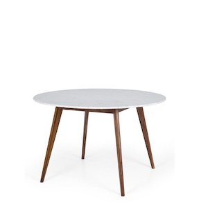 Radius Dining Table - Marble 1.2Dia - Walnut