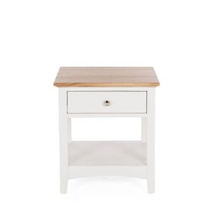 Jessica Bedside 1 Drawer - Oak Top
