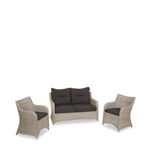 The Bali Collection: Bali Outdoor Lounge Suite - 2 Seater & x2 Chairs (3 Pce)