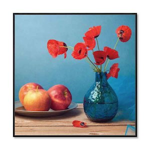 New Perspex Art: Apples/Poppies 1000sq Perspex Wall Art