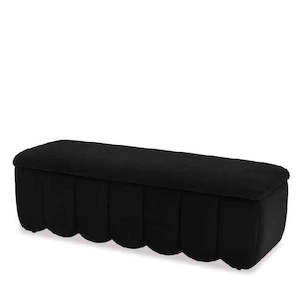 Collection Danske Mobler: Jordan Ottoman with Storage - Black Velvet